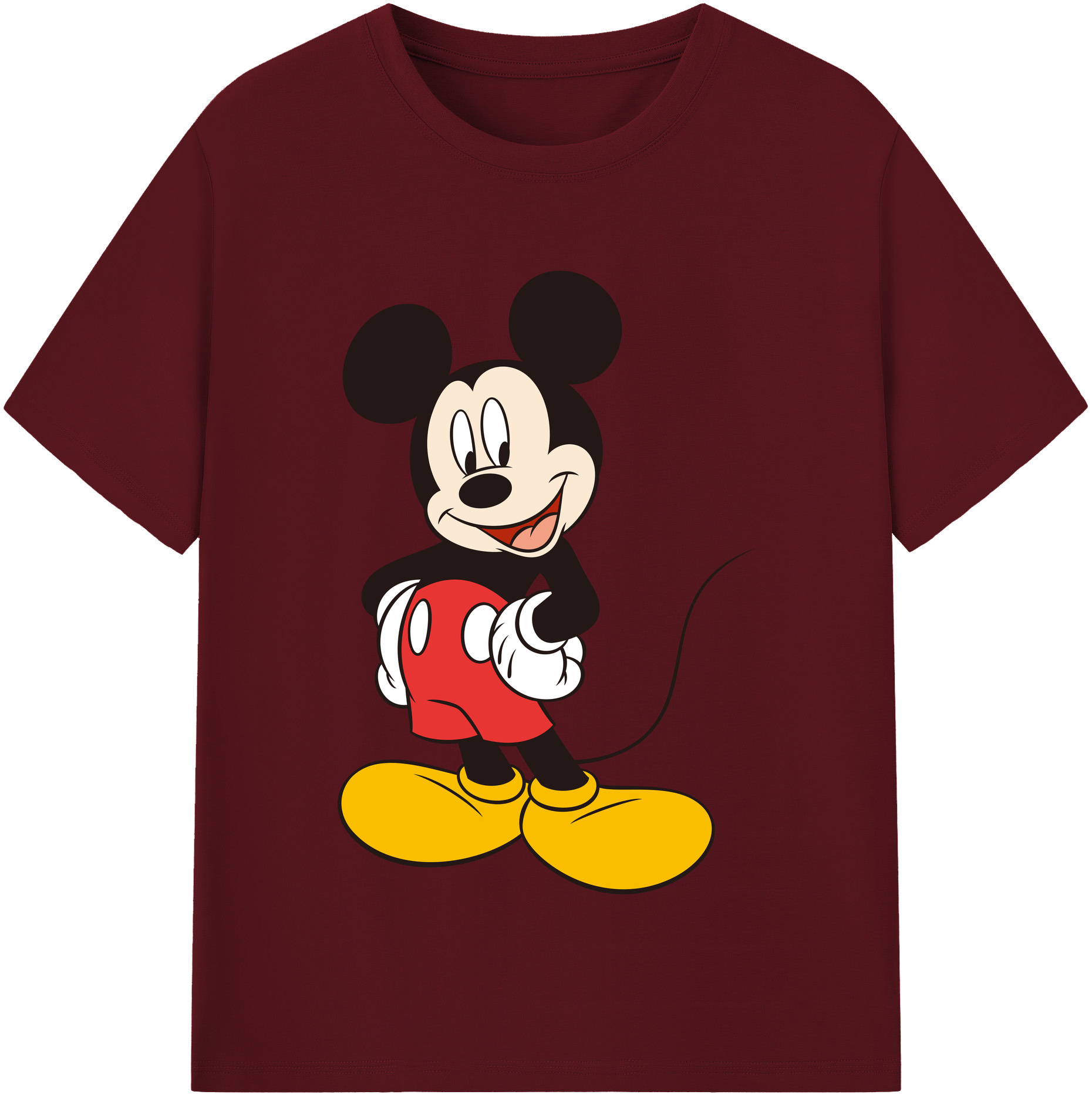 （画像用） ミッキーマウス Mickey Mouse 綿100％半袖Tシャツ（フロントプリント）